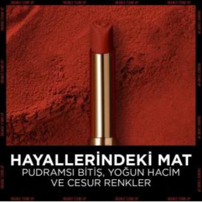Loreal Paris Color Riche: Volumizing Matte Lipstick with Hyaluronic Acid - Intense Long Lasting Orange Color Loreal Paris Volumizing Matte Lipstick | Long Lasting Color matte lipstick, volumizing lipstick, hyaluronic acid lipstick, long lasting lipstick, orange lipstick, Color Riche lipstick, Loreal lipstick, matte ruj, intense volume lipstick, lipstick, lip color, lip enhancement, matte finish, volumizing, long-lasting, hydrating, fuller lips, makeup, cosmetics, beauty, lip care, gifts for her, date night,