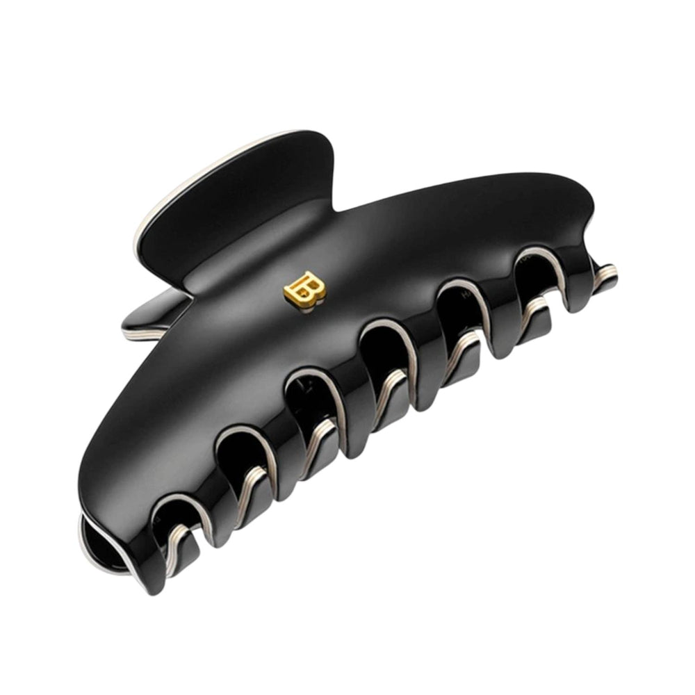 Balmain Cellulose Acetate Pince a Cheveux Hair Clip Black White