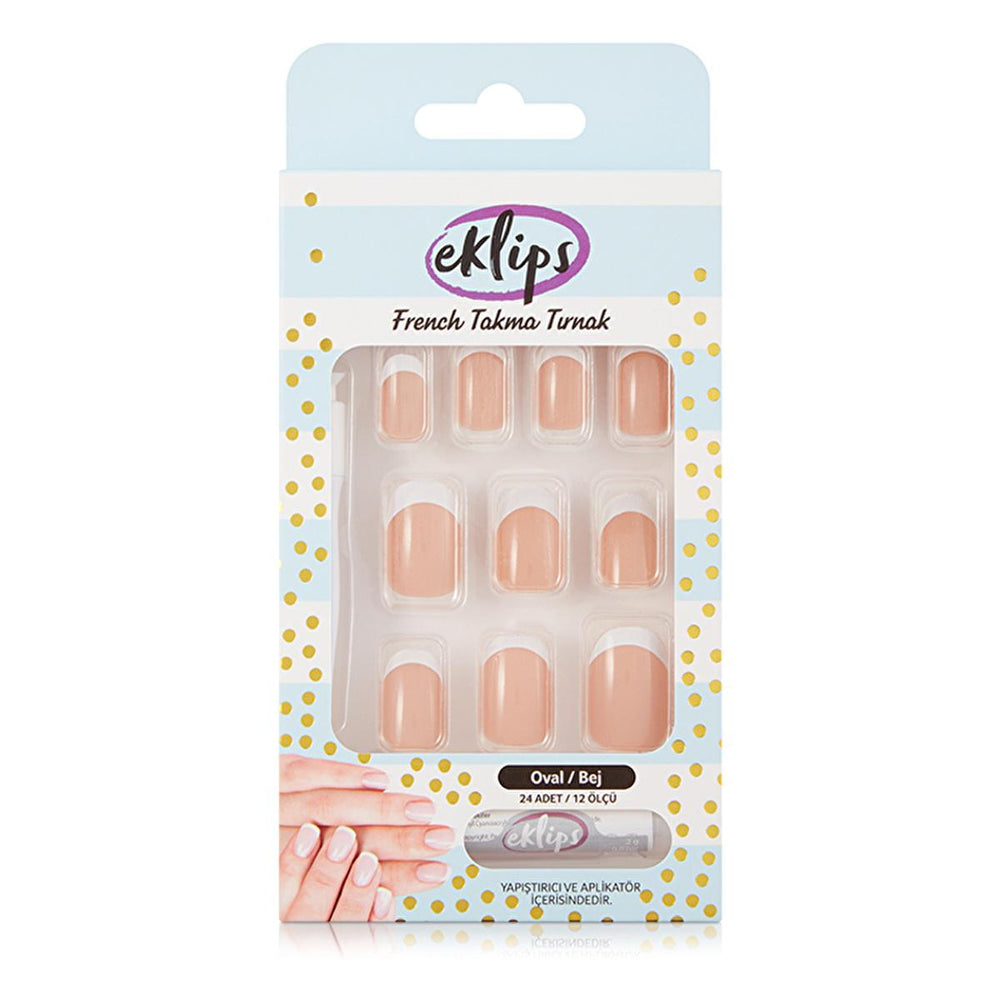 Eklips French Beige Oval False Nails - Easy Application Press On Nails for a Perfect At-Home Manicure Eklips French Beige Oval False Nails - Instant Manicure! false nails, French manicure nails, oval false nails, beige false nails, press on nails, artificial nails, fake nails, Eklips false nails, at-home manicure, easy application false nails, French beige nails, oval nails, manicure, nail enhancements, beauty, cosmetics, women's nails, press-on manicure, nail art, classic nails, elegant nails, special occa