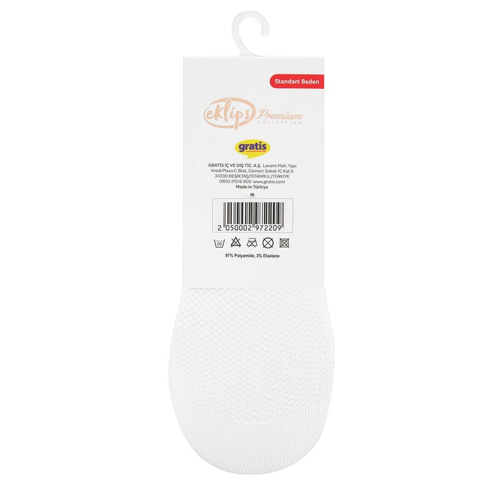 Eklips Premium Micro White No-Show Socks 2-Pack