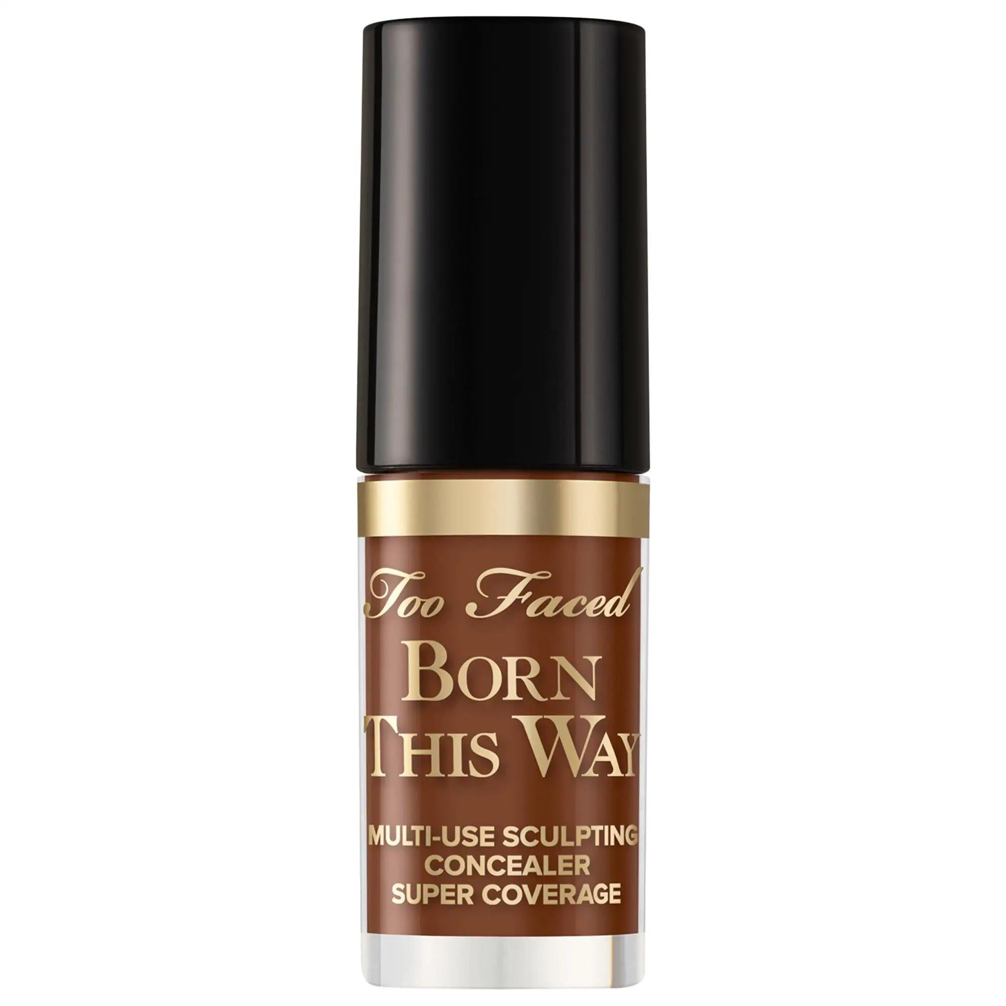 Too Faced Mini Born This Way Concealer: Full Coverage, Natural Finish, Vegan & Cruelty-Free - Hydrating, Multi-Use Imperfection Camouflage Too Faced Born This Way Concealer: Full Coverage & Natural Finish full coverage concealer, natural finish concealer, vegan concealer, cruelty-free concealer, hydrating concealer, multi-use concealer, contour concealer, highlight concealer, long-wearing concealer, best concealer for imperfections, concealer, makeup, full coverage makeup, natural finish makeup, vegan makeu