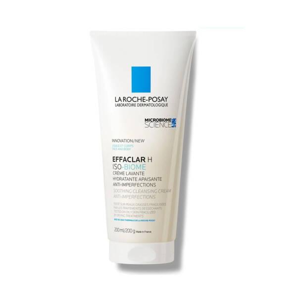 La Roche Posay Effaclar H ISO-Biome Soothing Cleansing Cream 200ml - Gentle Skincare for Acne-Prone Skin - Cleanser