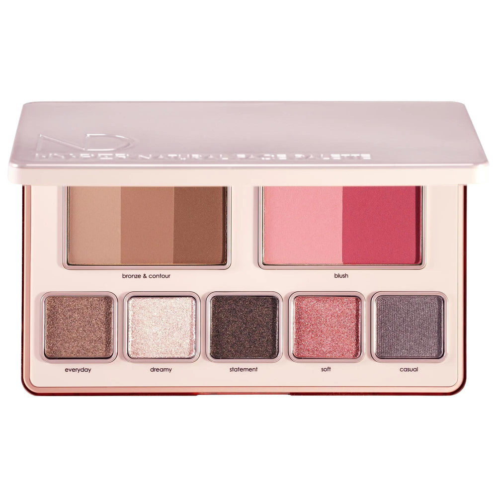Hy-per Natural Face Palette - Cruelty-Free Multi-Purpose Makeup with 5 Eyeshadows, Blush Duo & Bronzer/Contour Trio Hy-per Natural Face Palette - Cruelty-Free Makeup Set natural makeup palette, cruelty-free makeup, paraben-free cosmetics, multi-purpose makeup palette, travel-friendly makeup, face makeup, makeup sets, natural makeup, effortless makeup, everyday makeup, makeup for sensitive skin