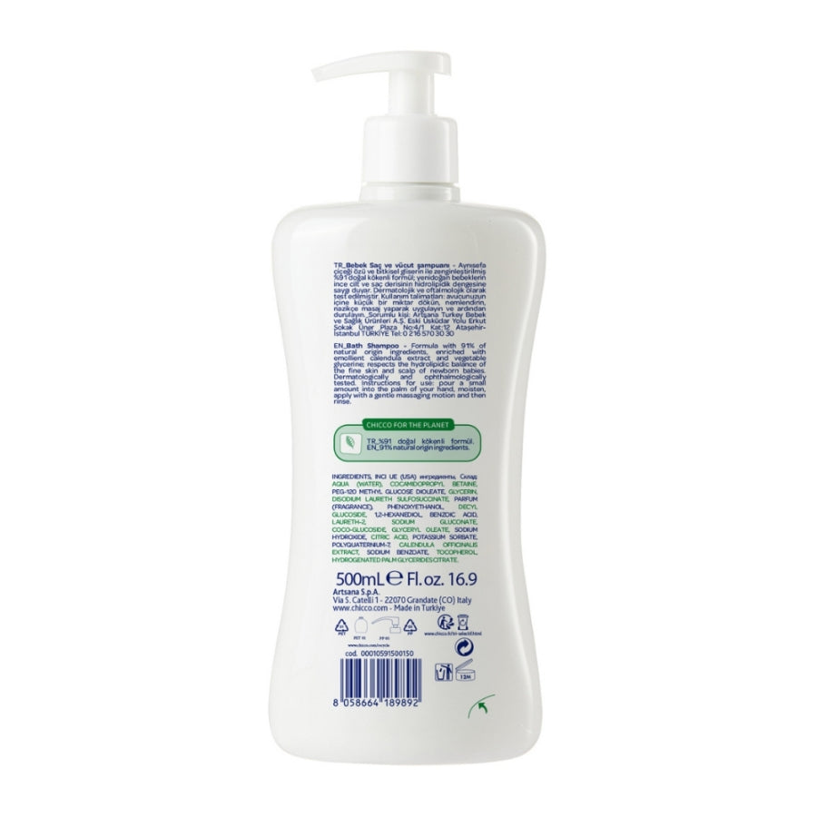 Chicco Baby Moments Natural Hair & Body Shampoo 500 ml