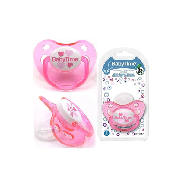 Baby Time Silicone Orthodontic Pacifier with Protective Cap No. 3