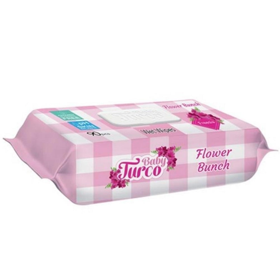 Baby Turco Wet Wipes Flower Bouquet Freesia Scent 90 Pack