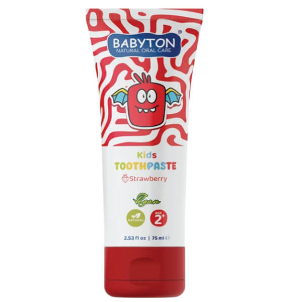 Babyton Natural Strawberry Fluoride Toothpaste 2+ Years 75 ml