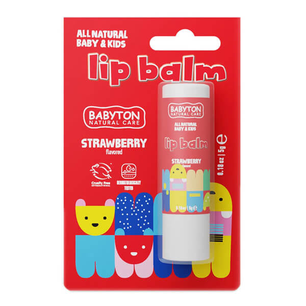 Babyton Strawberry Natural Lip Balm for Kids 5g