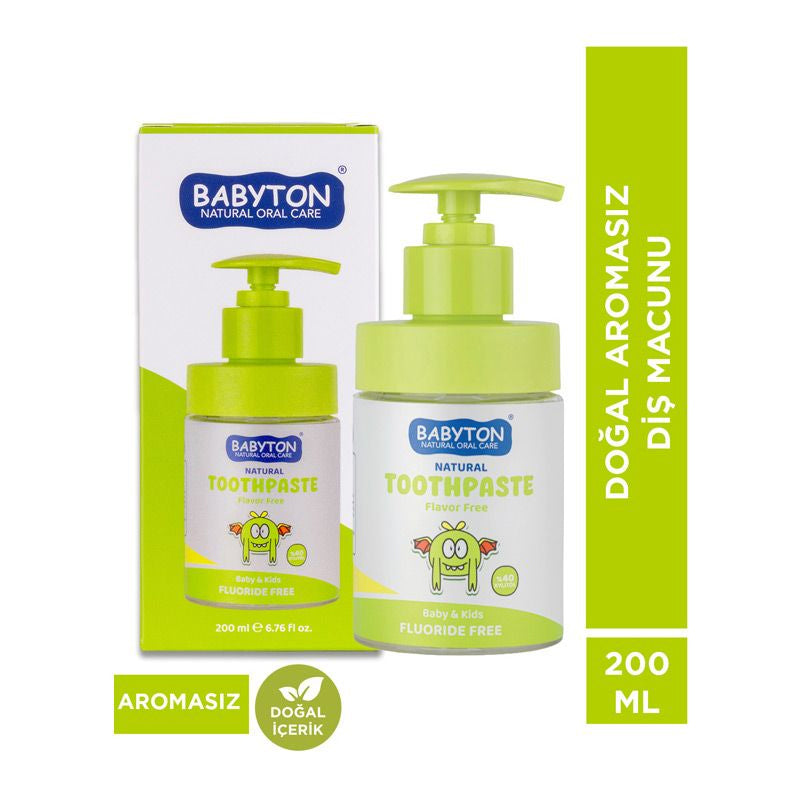 Babyton Natural Flavor Free Toothpaste for Kids 200 ml