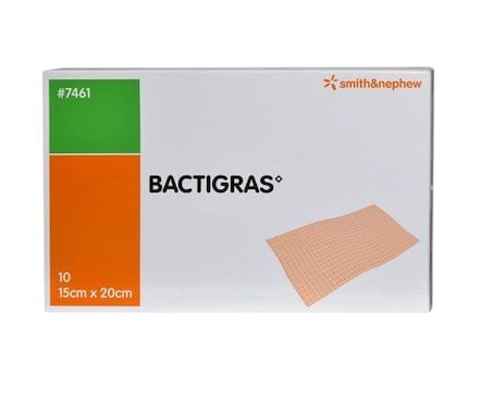 Bactigras Paraffin Gauze Dressing for Wound Protection 15cm x 20cm