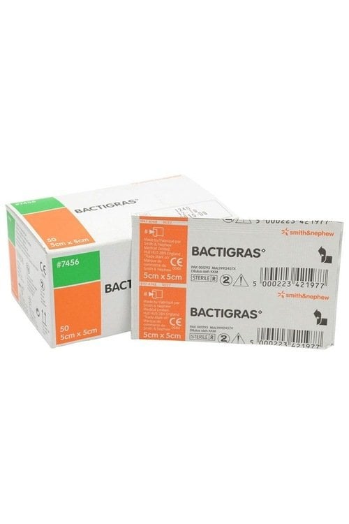 Bactigras Paraffin Gauze Dressing for Wound Protection 5cm x 5cm
