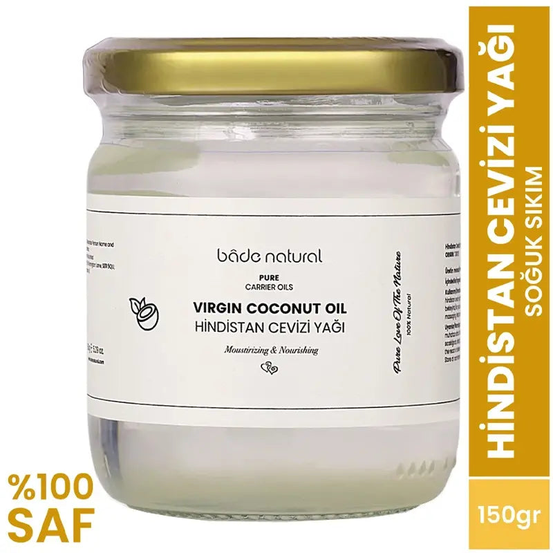 Bade Natural 100% Cold-Pressed Coconut Oil for Hair &amp; Skin 150g