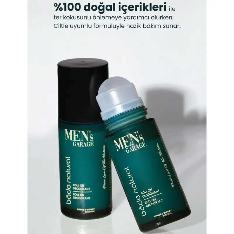 Bade Natural Men's Garage Natural Roll-On Deodorant 50ml