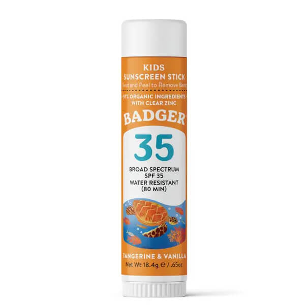 Badger Balm Kids Clear Zinc Sunscreen Stick SPF35 18.4g