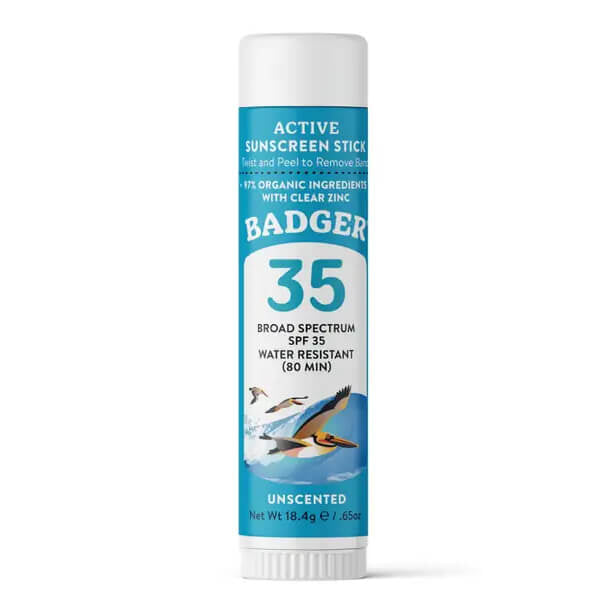 Badger Balm Clear Zinc Unscented Sunscreen Stick SPF35 18.4g