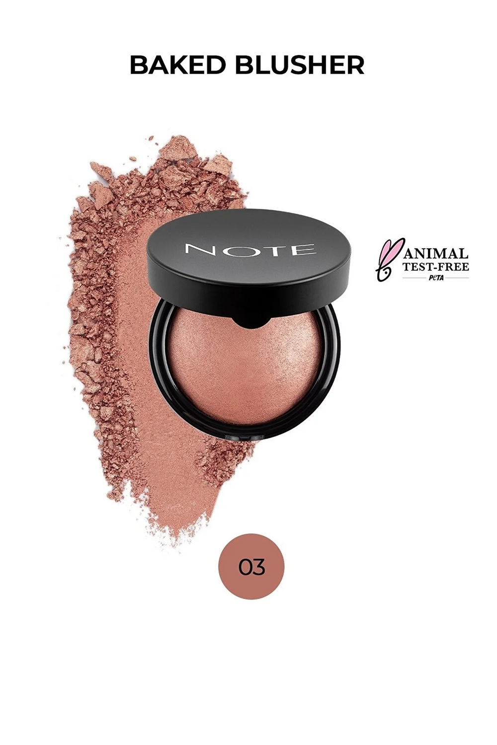 Note Cosmetics Highlighter 03 Oriental Pink Blush Baked - Blush