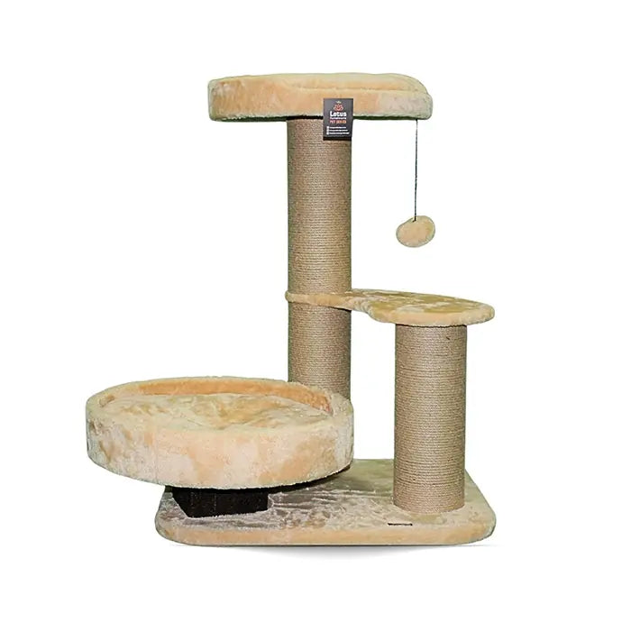 Lotus Pet Design Riga Cat Scratching Post with Bed 80cm