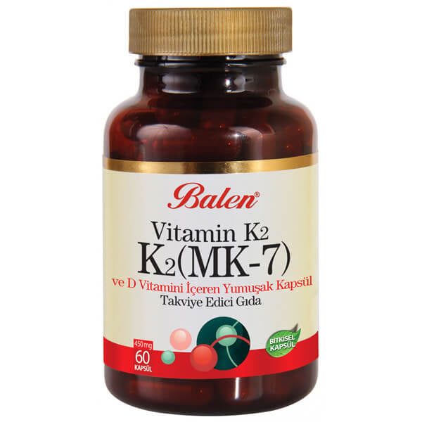 Balen Vitamin D3 &amp; K2 MK-7 Softgels for Daily Support 60 Capsules