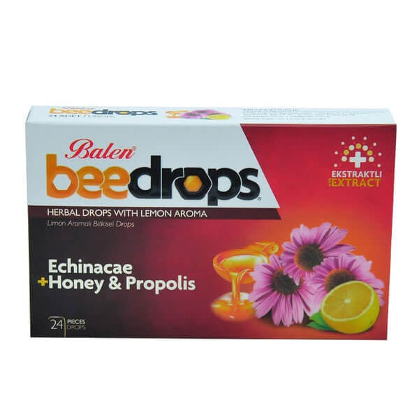 Balen Lemon Flavored Herbal Drops Soothing Lozenges 24 Count