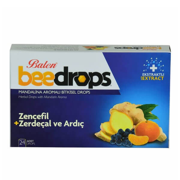 Balen Mandarin Flavored Herbal Drops for Throat Comfort 24 Count