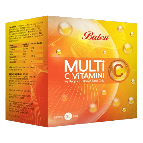 Balen Multi Vitamin C and Propolis Dietary Supplement 30 Sachets