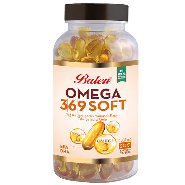 Balen Omega 3-6-9 Essential Fatty Acids 1380 mg 200 Softgels