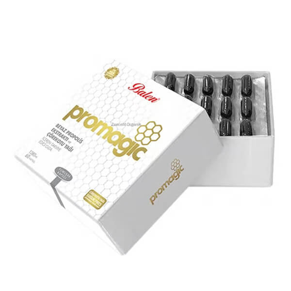 Balen Promagic White Propolis &amp; Black Seed Oil Capsules 60 Count