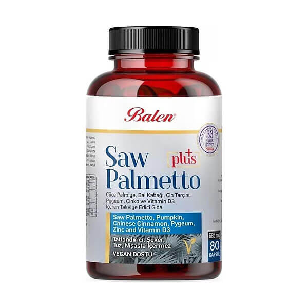 Balen Saw Palmetto &amp; Nettle Extract Plus 685 mg 80 Capsules