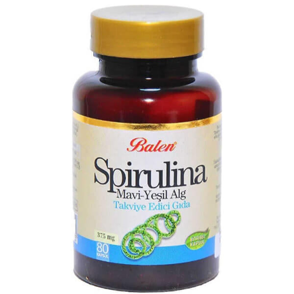 Balen Spirulina 375 mg Dietary Supplement 80 Capsules