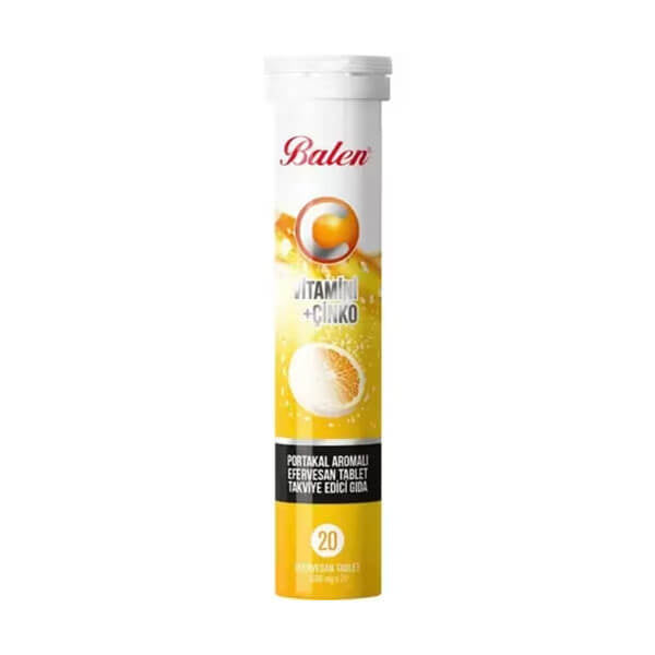 Balen Vitamin C & Zinc Effervescent Tablets for Daily Support 20ct