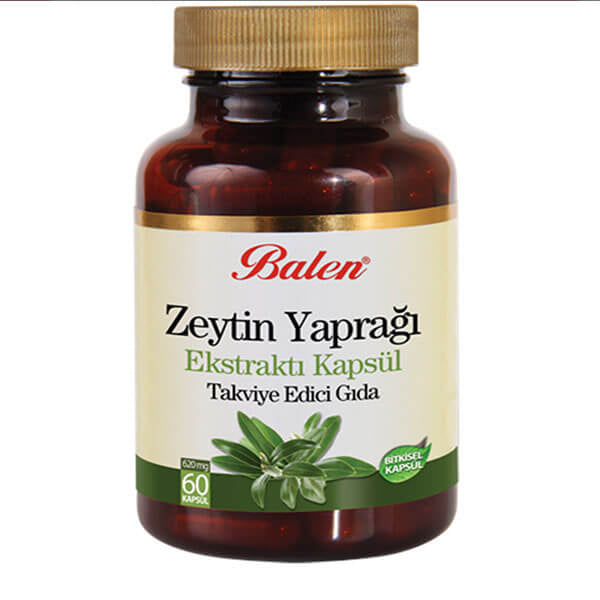 Balen Olive Leaf Extract 620 mg Dietary Supplement 60 Capsules