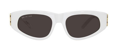 Balenciaga 0095S 012 White Square Sunglasses 53-19mm