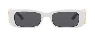 Balenciaga 0096S 011 White Organic Lens Sunglasses 51-18