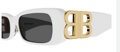 Balenciaga 0096S 011 White Organic Lens Sunglasses 51-18