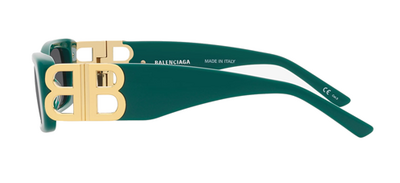 Balenciaga BB0096S 006 Green Cat Eye Sunglasses 51-18