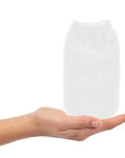 Balmy Polyester Bath Glove for Gentle Exfoliation - White
