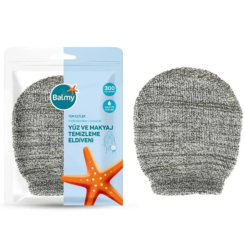 Balmy Face & Makeup Cleansing Glove for Gentle Exfoliation