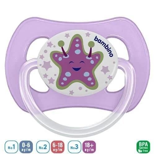 Bambino Desenli Kelebek Damakli Emzik No:3 Pacifier, Butterfly Pattern