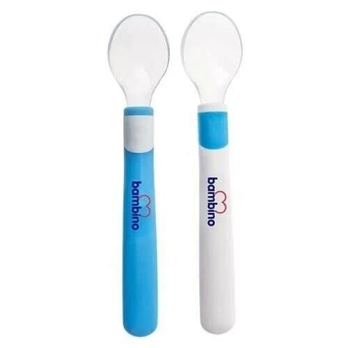 Bambino Silicone Baby Spoon Set Soft Tip 2 Pack