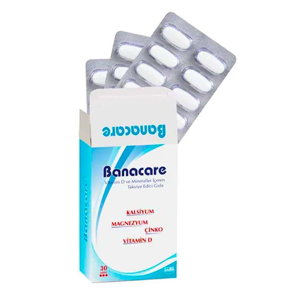 Edis Farma Banacare Calcium and Magnesium Supplement 30 Tablets