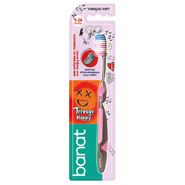 Banat Teenage Happy Soft Toothbrush for Gentle Cleaning