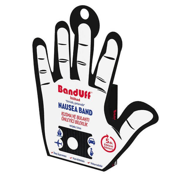 Banduff Nausea and Vomiting Prevention Wristband Adult Black