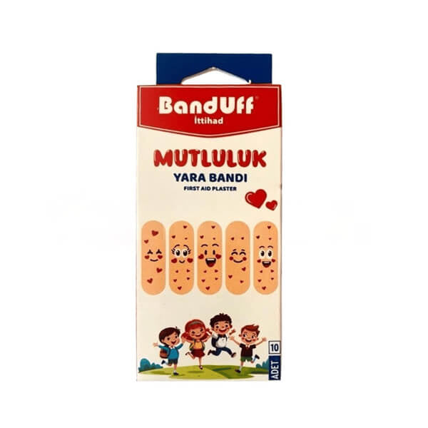 Banduff Happiness Adhesive Bandages Colorful Designs 10 Count