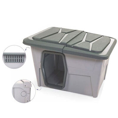 Skudo Baraka Plastic Dog House Weatherproof Shelter 93x73x60 cm