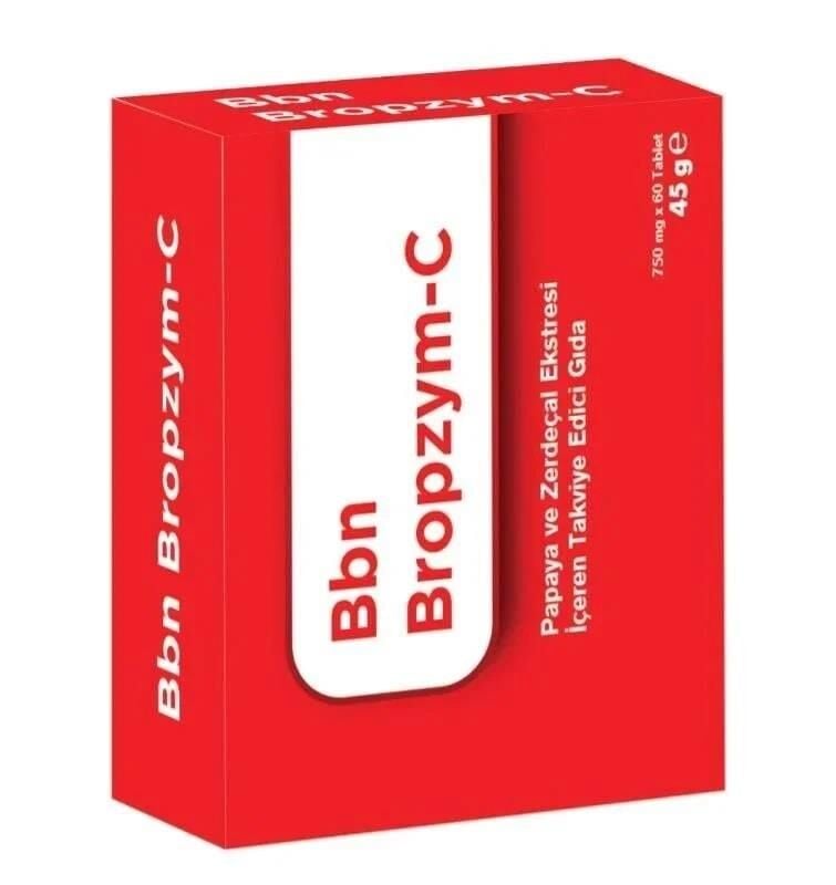 Beka Pharma BBN Bropzym-C Papaya & Turmeric Supplement 30 Tablets