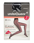 Underwear 20 Denier Sheer Lycra Tights in Black