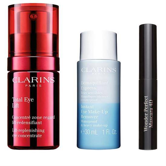 Clarins Total Eye Lift Set with 4D Mascara and Remover 3-Piece Kit