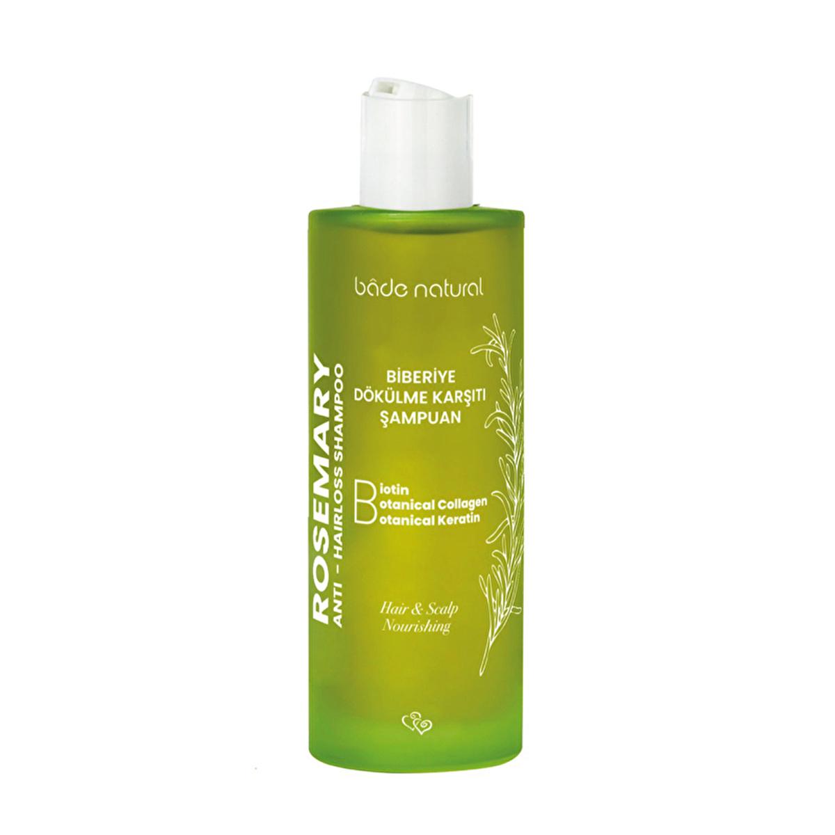 Bade Natural Rosemary Anti-Hair Loss Shampoo with Biotin, Keratin & Collagen Complex - 6.76 fl oz Bade Natural Rosemary Anti-Hair Loss Shampoo - 6.76 fl oz anti-hair loss shampoo, rosemary hair care, natural shampoo, biotin shampoo, keratin collagen hair treatment, hair nourishment, scalp care, natural hair care, hair loss solution, hair strengthening, vegan collagen, vegan keratin, rosemary oil benefits