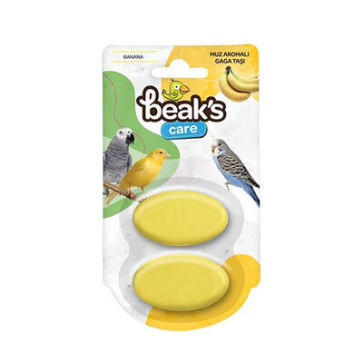 Beaks Banana Flavored Bird Cuttlebone Beak Stone 2-Pack