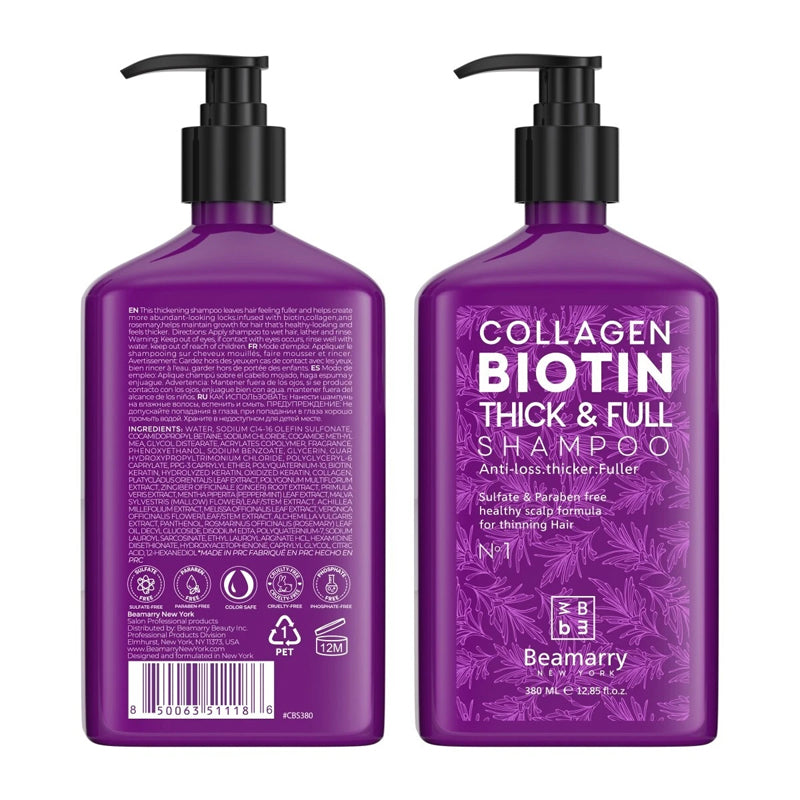 Beamarry Collagen Biotin Thick & Full Shampoo for Volume 380ml